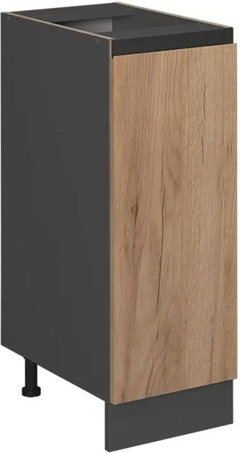 Vicco Apothekerschrank R-Line Goldkraft J-Shape in Eiche/Anthrazit, Breite: 30 cm - Bild 1