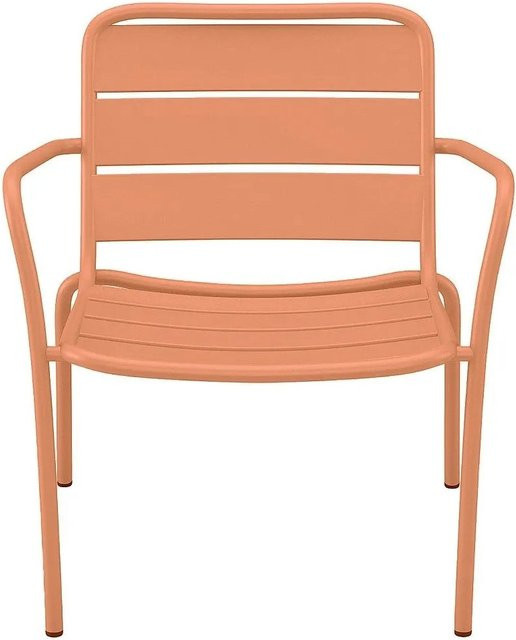 Vente-unique Gartensessel Mirmande aus Metall in Hellorange, Breite: 60 cm, Tiefe: 60 cm - Bild 1