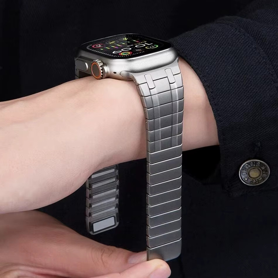 TANGYIYI Uhrenarmband Edelstahl, Magnetisch, Silber, Unisex - Bild 2