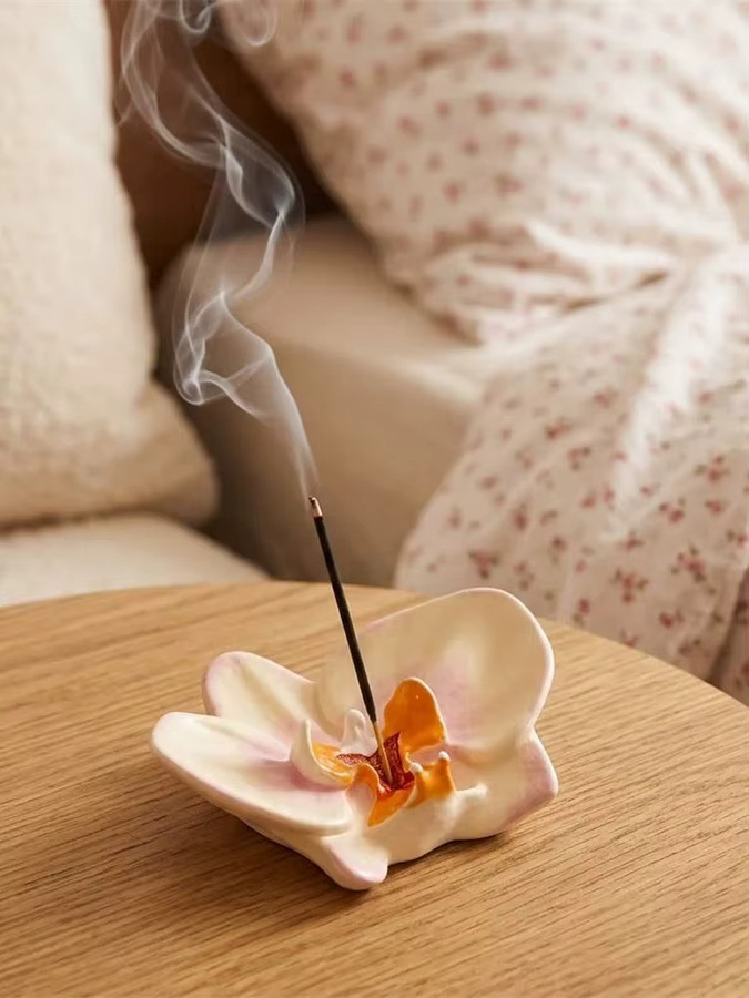 GBhouse Nicole Soft Orchid Silikonform für DIY Räucherstäbchenhalter aus Beton oder Gips - Bild 3