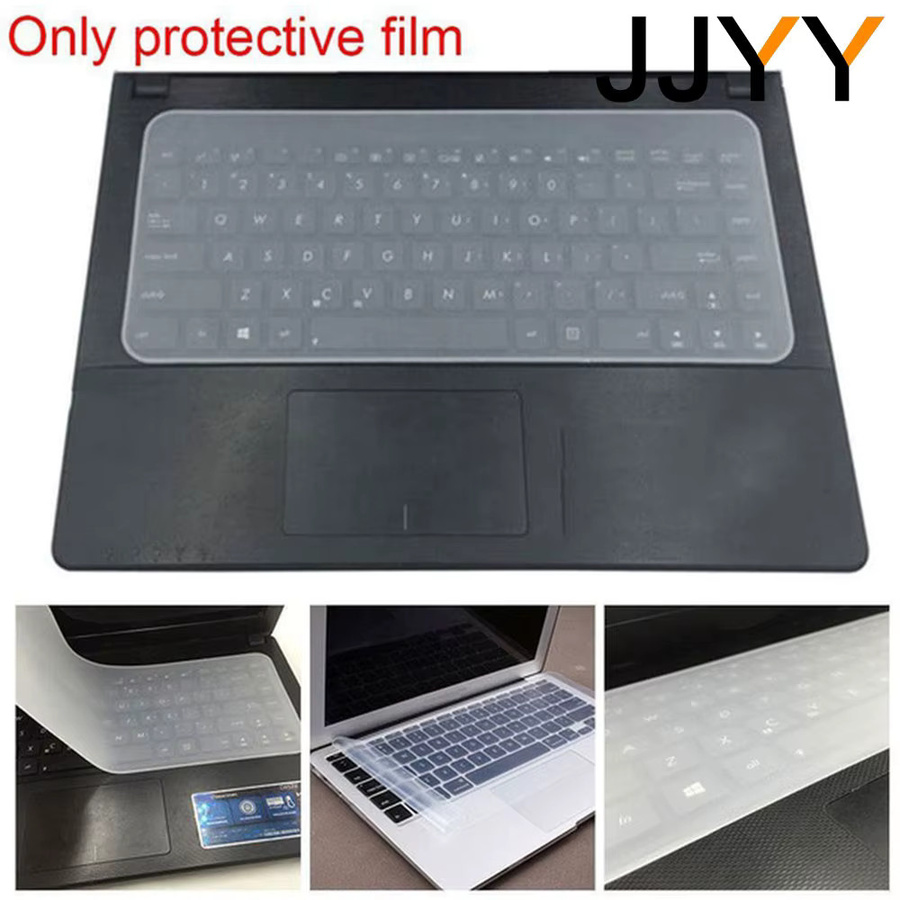 STONEGO Silikon-Tastaturabdeckung für Laptops von 12 bis 17 Zoll, wasserdichter Tastaturschutzfilm in Blau und Transparent - Bild 3