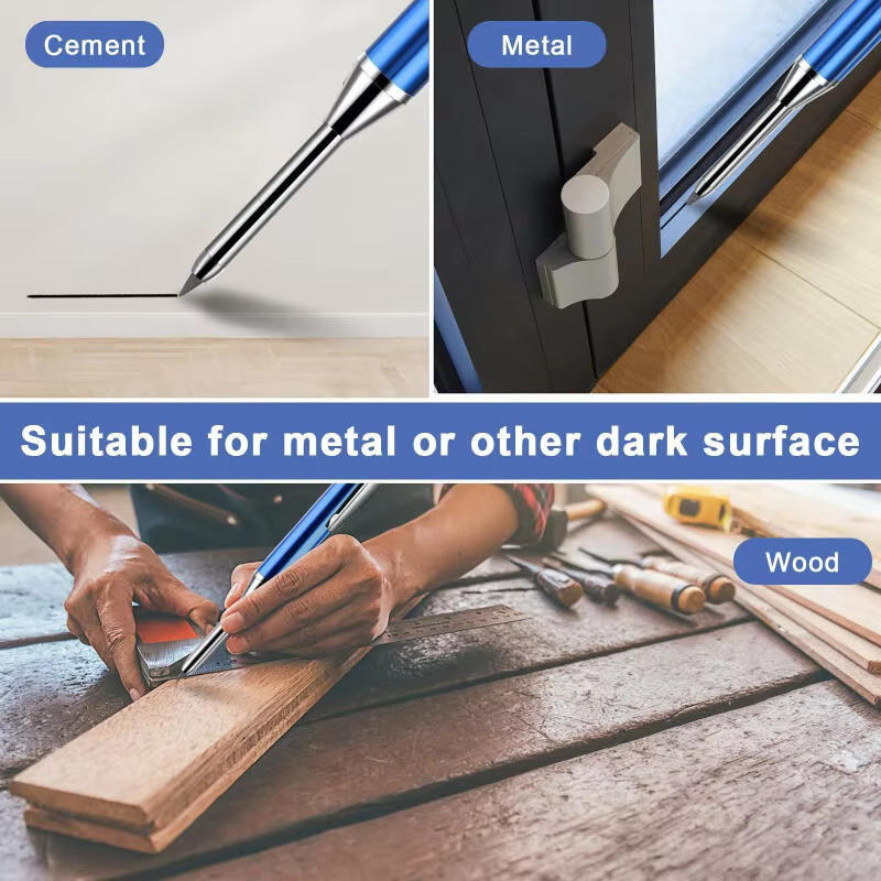 MROOFUL Professioneller Metall-Bleistift mit 2,8mm Graphit-Minen für Holzarbeiten und technische Zeichnungen - Bild 4
