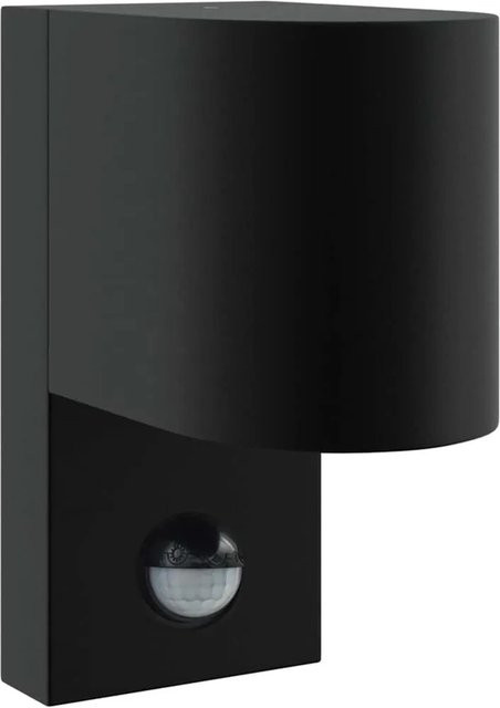vidaXL Außenwandleuchte Schwarz aus Edelstahl mit Bewegungssensor und IP44 Schutz, B/T/H: 12 x 7 x 15 cm - Bild 1