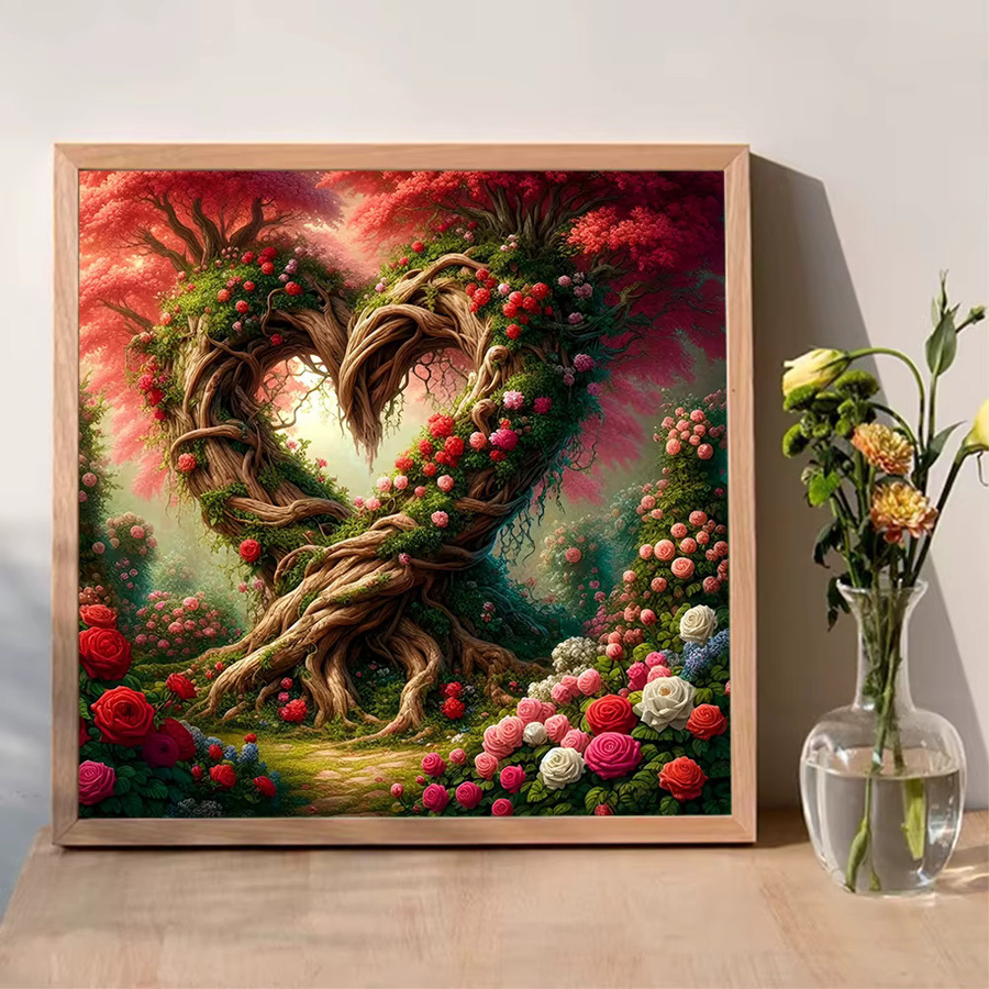MomoArt 5D-Diamant-Mosaik Landschaft Baum Floral, Strass-Gemälde mit quadratischem Stickmuster in Multicolour für Erwachsene und Anfänger, B/H: 20 x 20 cm - Bild 3