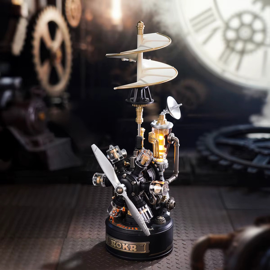 ROBOTIME ROKR Industrial City Series, 3D-Puzzle, Holz, mechanisches Steampunk-Modell - Bild 4