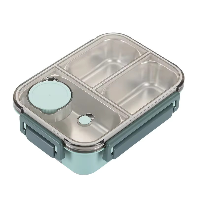 JUSTINLAU Edelstahl Lunchbox mit Besteck und Fächern, auslaufsicher, rot - Bild 5