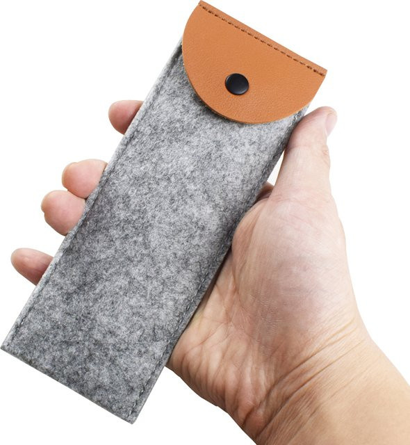 Joy Corner Filzbeutel mit Druckknopf Verschluss in Grau zur Organisation von Büro- und Schulmaterial - Bild 1