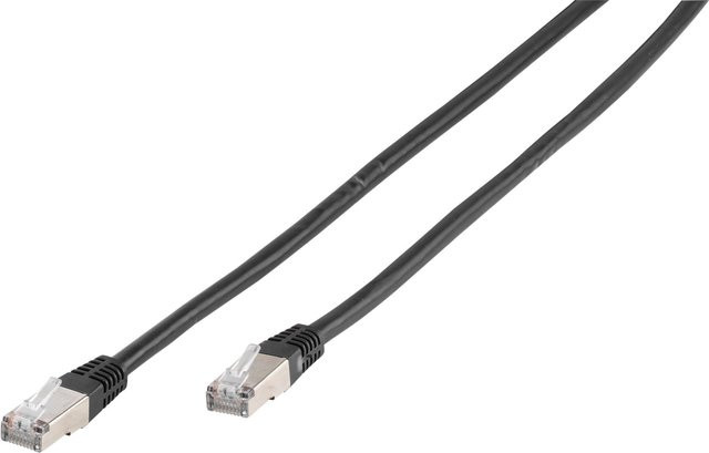 Vivanco CAT6 Ethernet LAN Netzwerkkabel, Schwarz, Länge: 2 m - Bild 1