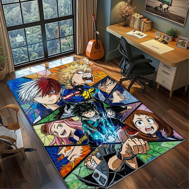 CSQ Eleven My Hero Academia Teppich, Waschbar und Rutschfest, Multicolour, Breite: 60 cm, Länge: 90 cm - Bild 1