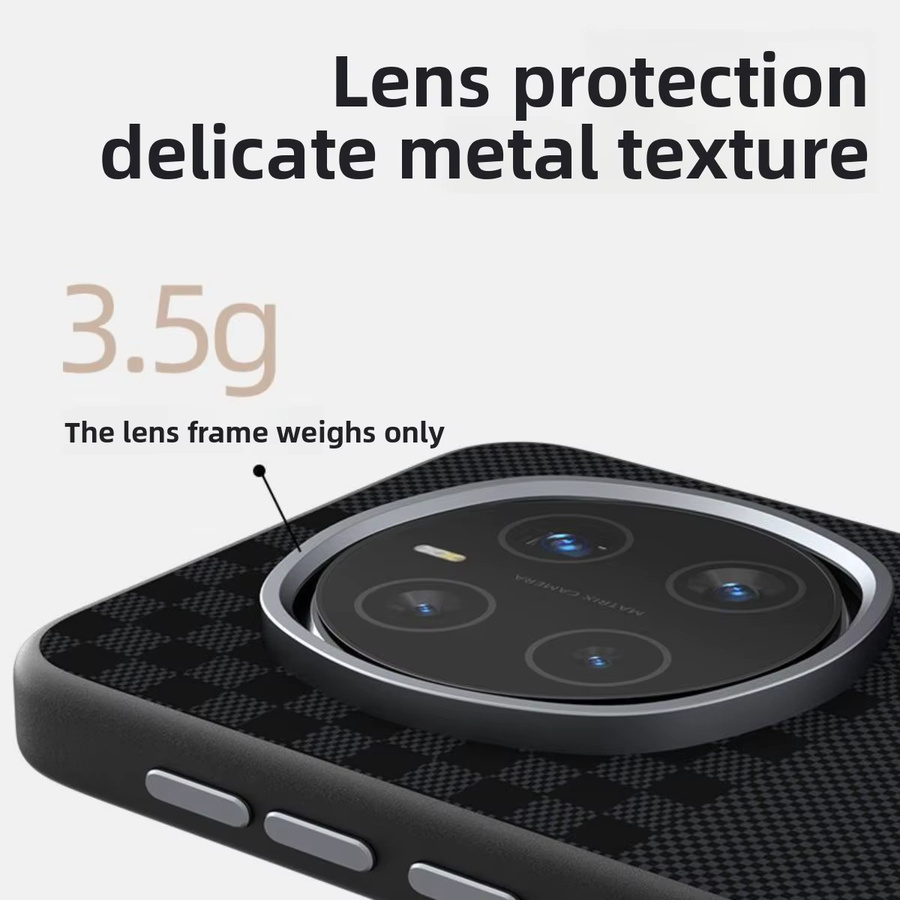Magnetische 6D Relief Schutzhülle für Honor Magic 8 Lite und Honor Magic 7 Pro in Schwarz mit Textur-Design und stoßfestem Legierungs-Rahmen - Bild 2