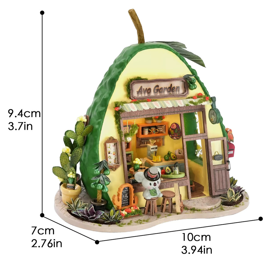 ELEVEN-CUTE Koala Milchshake-Shop, DIY Holz-Miniatur-Welt, Modellbausatz - Bild 4