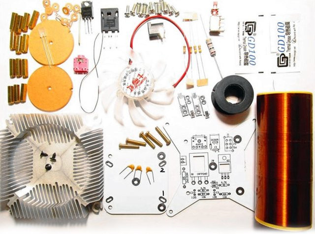 TOOLTOP DIY-Kit Musik für Tesla-Spule mit Bluetooth-Übertragungsmodul und 24V Stromversorgung für Hochspannungsexperimente, Mehrfarbig - Bild 1
