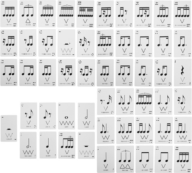 Musik Rhythmus Karteikarten Set für Musiktheorie und Anfänger in Weiß und Multicolour - Bild 1