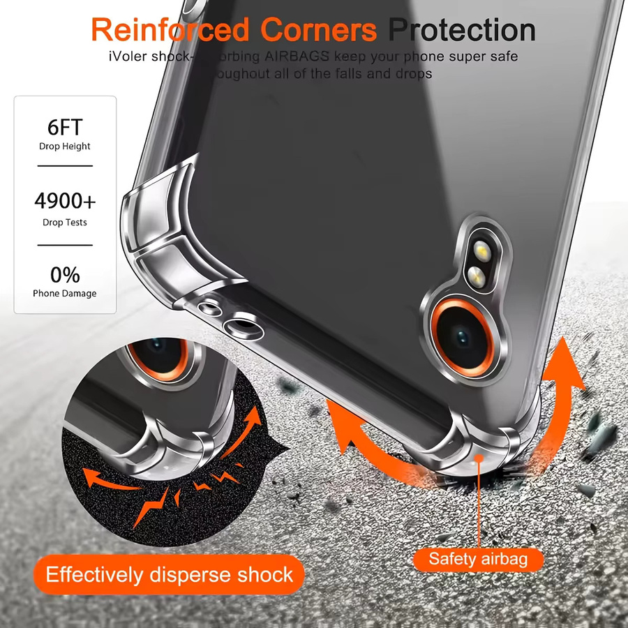 Stoßfeste transparente Silikon-Handyhülle für Samsung Galaxy XCover7 Pro - Bild 4