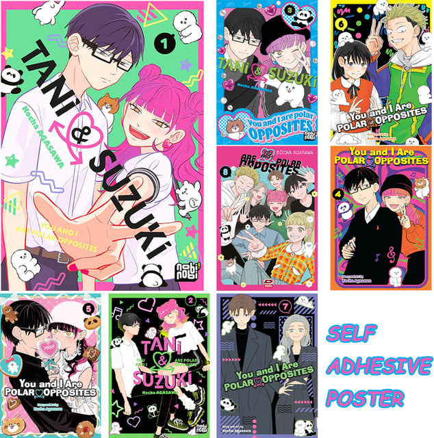 Du und ich sind polarer Gegensatz Selbstklebendes Poster Manga-Romantik-Comedy Wandkunst in Mehrfarbig - Bild 1