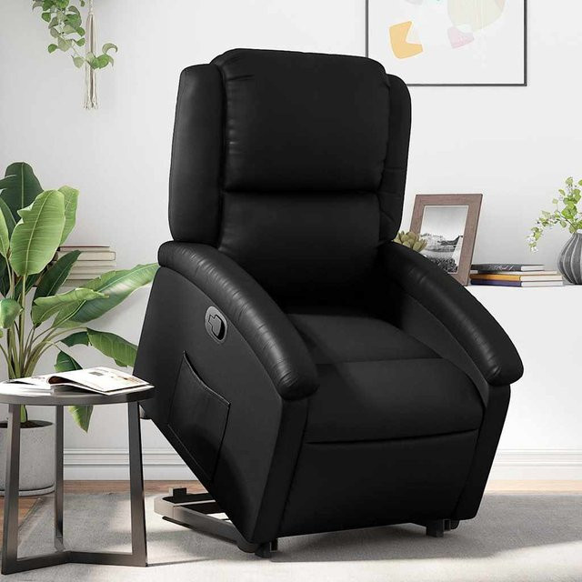 vidaXL Relaxsessel mit elektrischer Aufstehhilfe für Senioren, Schwarz, Kunstleder - Bild 2