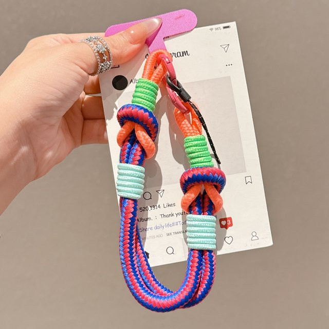 Longsheng Handy-Lanyard als abnehmbares geflochtenes Handseil und kurzer Handgelenkring in Multicolour - Bild 1