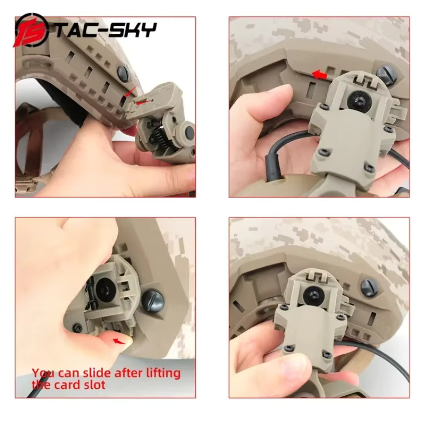 Ts TAC-SKY Headset Adapter für MSA Sordin taktische Kopfhörer, Farbe: Schwarz - Bild 5