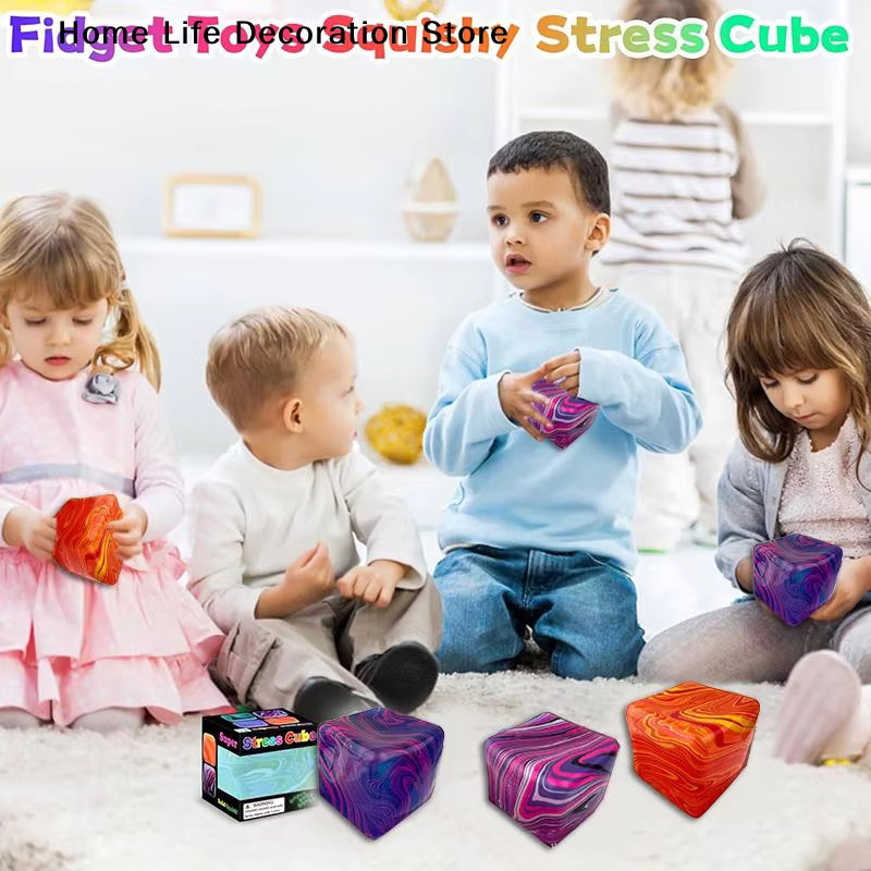 eelhoe Squishy Maltose Fidget-Spielzeug, Weiche Mochi Anti-Stress-Quetschspielzeuge, Transparent, Quadratisch - Bild 3