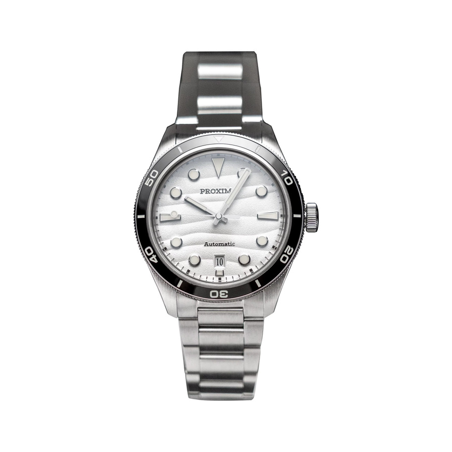 Proxima Herren-Taucheruhr, Automatik, Edelstahl, 39 mm, 20 ATM, Desert Dial - Bild 5