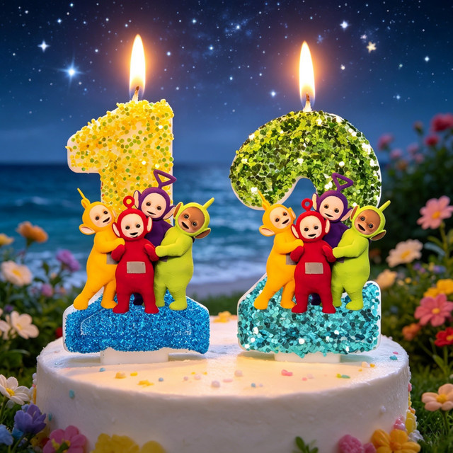 Bandai Teletubbies Charakter-Kerze, Geburtstagstorten-Dekoration - Bild 1