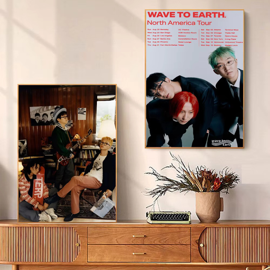 Wave To Earth Selbstklebendes Kunstposter Whitepaper in Weiß - Bild 5