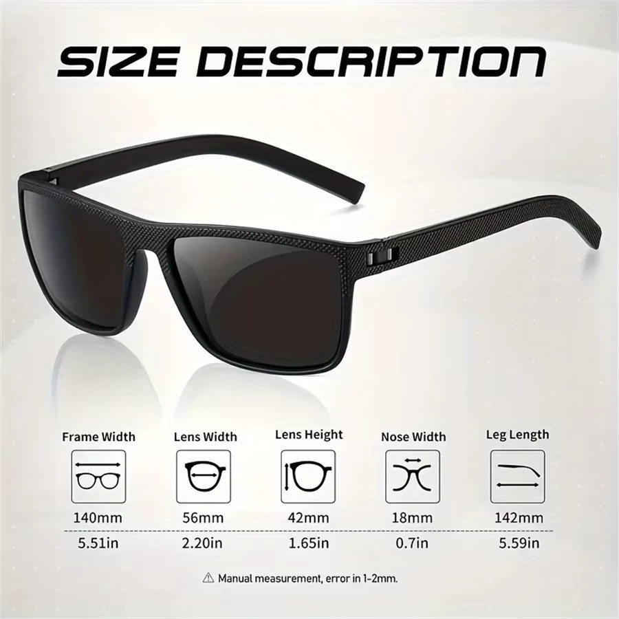 ZXWLYXGX Sonnenbrille Herren, Vollrand, Sand, polarisiert - Bild 2