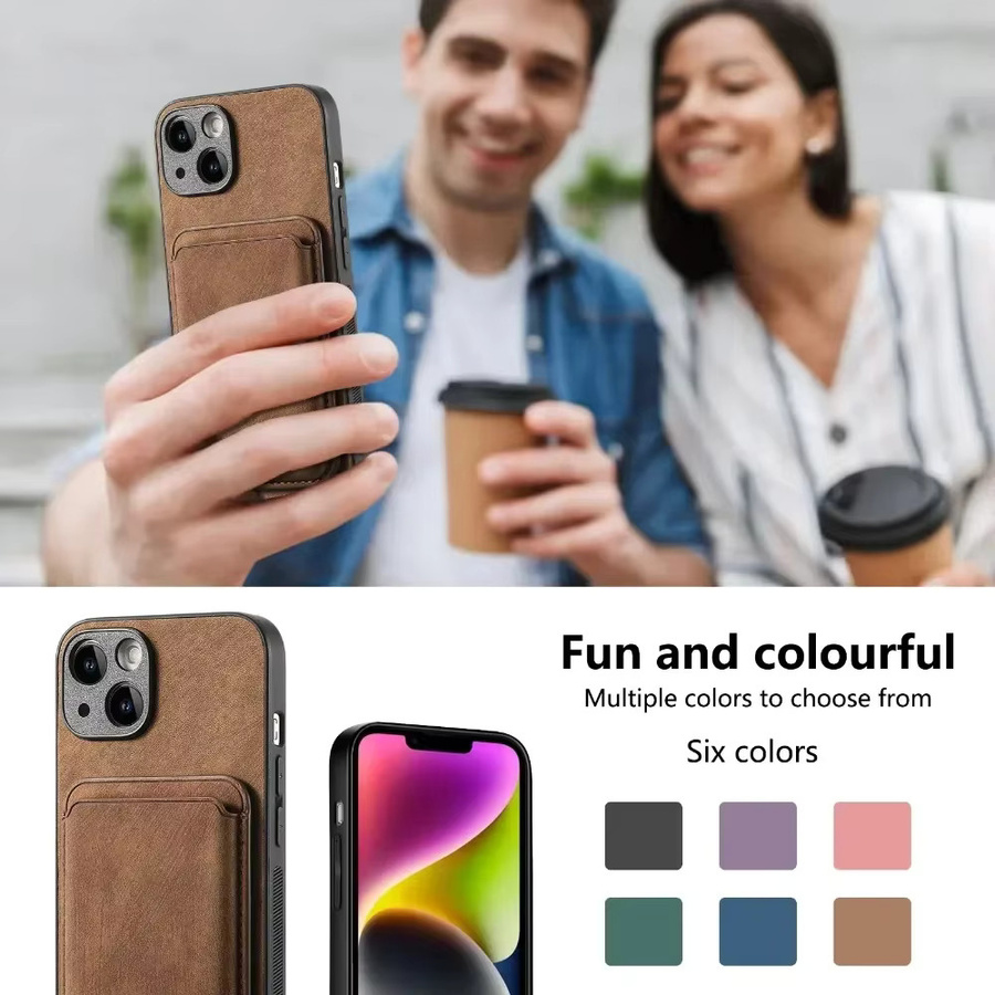 szHAIyu Vintage Lederhülle mit abnehmbarem magnetischem Kartenhalter für iPhone 11 bis iPhone 17 Pro Max Plus in Braun - Bild 3