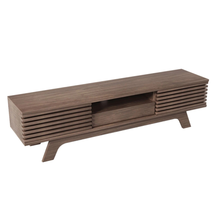 okwish TV Schrank in Braun mit Schubladen und Türen für dein Wohnzimmer, B/T/H: 150 x 35 x 44 cm - Bild 2