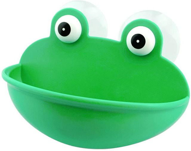 Wandmontierter Frosch Cartoon Seifenhalter mit Saugnapf und Drainage in Grün von TOMTOP JMS - Bild 1