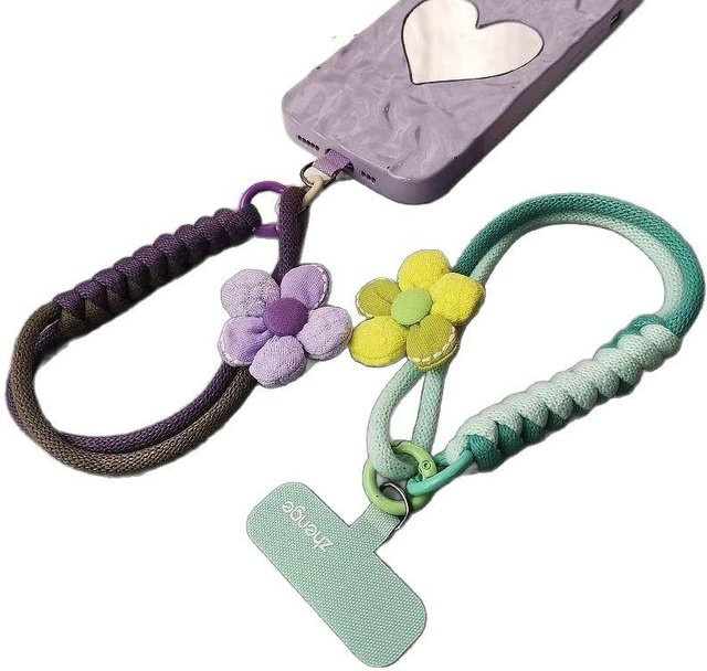 yue mei na Telefonkette, Blume, Polyester, Unisex - Bild 1