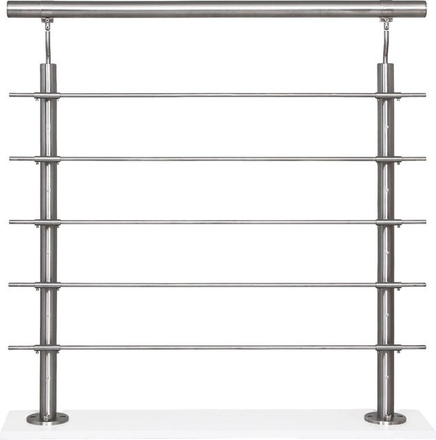 Dieda Geländer-Set L-Form aus Edelstahl V2A in Silber für die Montage von oben, 20 m - Bild 1