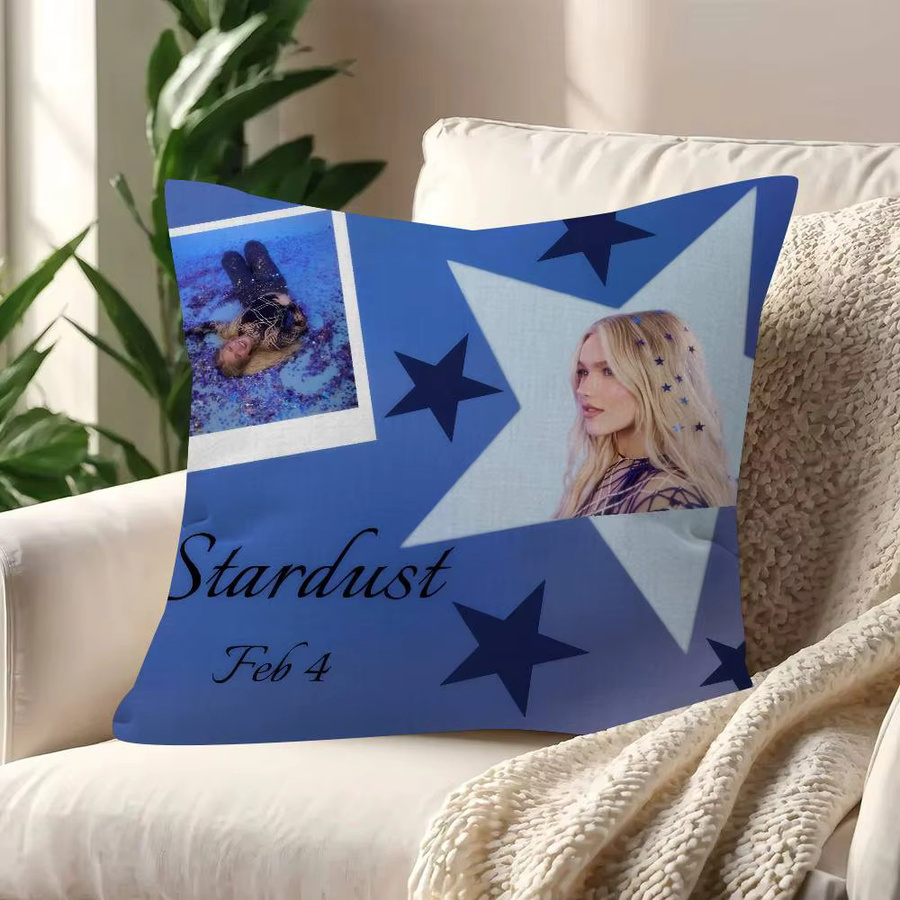 SINGER Freya Skye Stardust Kissenbezug mit Sternen-Design in Blau, quadratisch, Breite: 30 cm, Höhe: 30 cm - Bild 4