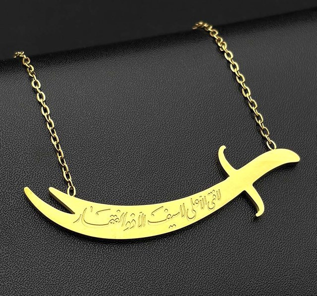 AFAWA Anhänger Halskette, Edelstahl, Gold, Unisex - Bild 1