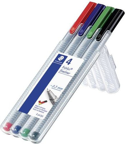 Staedtler Triplus 334 Fineliner Set, 4er-Mix, farbsortiert - Bild 1