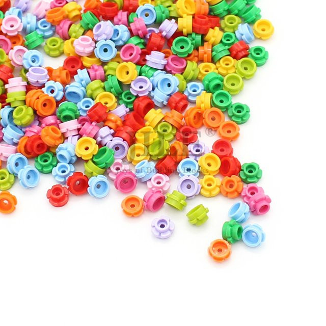 jile MOC Pflanzenbausteine Platte rund, 500-teiliges Set, Bunt / Mehrfarbig, Rosa / Pink - Bild 1