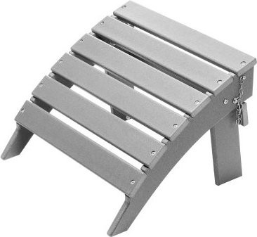 VEVOR Adirondack Ottoman aus HDPE-Kunststoff, klappbare Fußstütze für Gartenstühle, grau, B/T/H: 48,0 x 43,0 x 33,0 cm - Bild 1