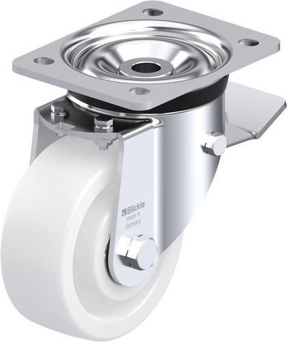Blickle Lenkrolle LK-SPO 127K-ST mit Feststeller, Rad-Durchmesser: 125 mm, Tragfähigkeit: 600 kg, Farbe: Weiß - Bild 1
