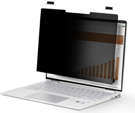 StarTech.com Blickschutzfilter für 14 Zoll Notebooks, 16:9 Anti-Glare Privacy Screen in Schwarz mit Flip-Over-Funktion und 51% Blue Light Reduction - Bild 1