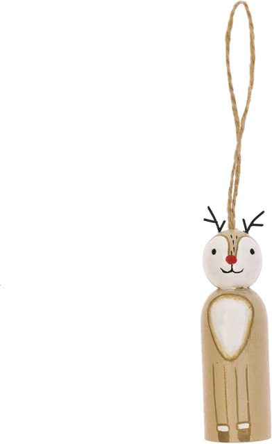 Rico Design Holzhänger Rentier natur für Weihnachten und Advent, B: 3 cm, H: 10 cm - Bild 1