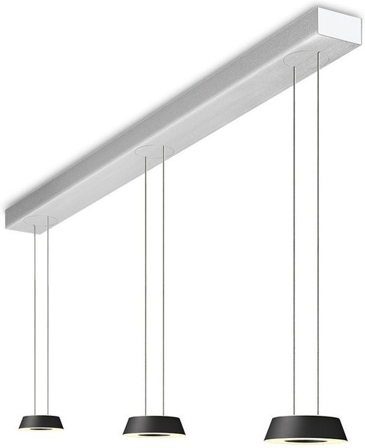Oligo Glance 3-flammige LED-Pendelleuchte in Schwarz Matt mit unsichtbarer Höhenverstellung und warmweißem Licht (2700K) - Bild 1