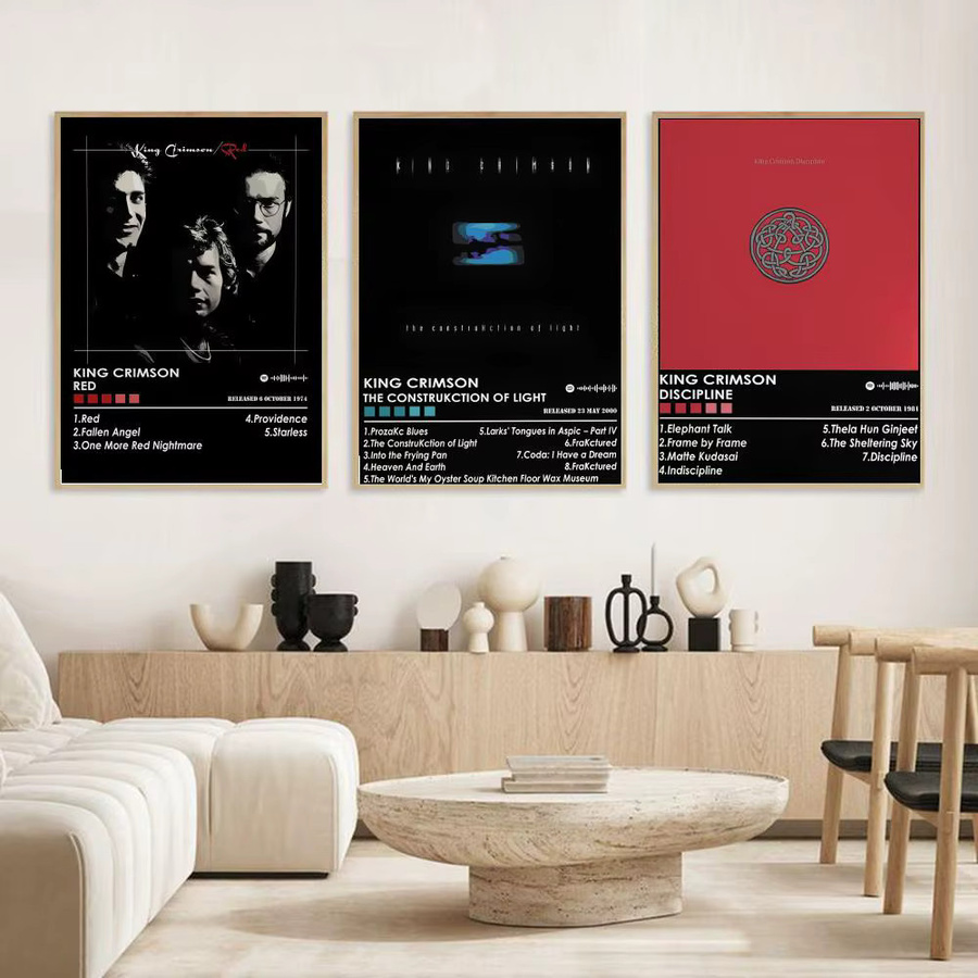 K-King C-Crimson Poster abstrakte Wandkunst in Schwarz für deine moderne Heimdekoration - Bild 2