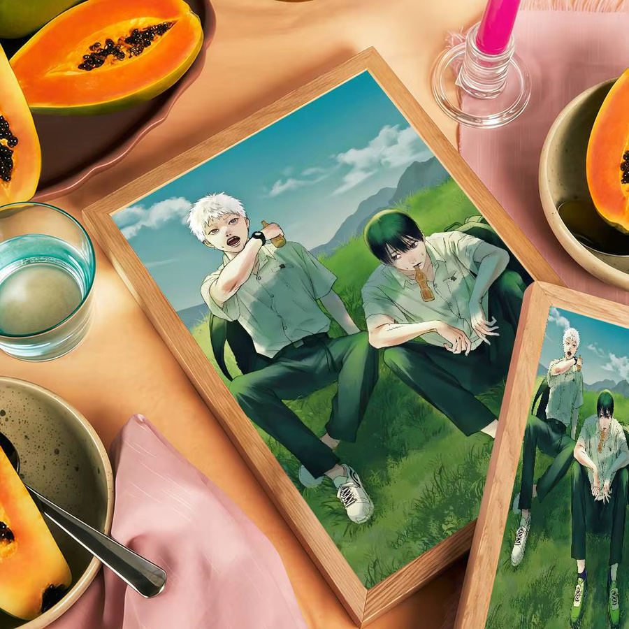 Selbstklebendes Anime Vintage-Poster The Summer Hikaru Died, mehrfarbige Illustration zur Wanddekoration für dein Zuhause oder Café - Bild 2