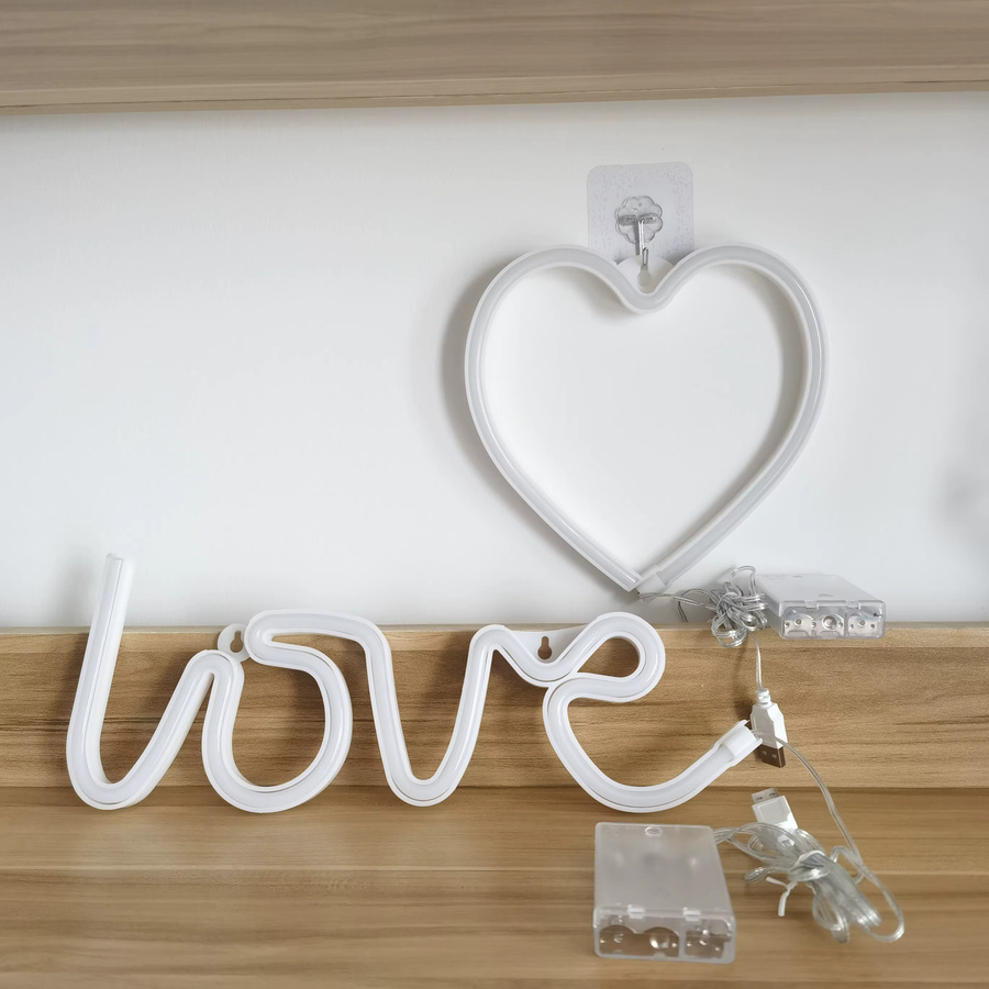 LED-Neonschild Phantasy Star in Weiß als moderne Wanddekoration mit USB- und Batteriebetrieb für Schlafzimmer und Kinderzimmer - Bild 3