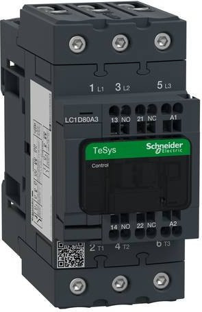 Schneider Electric LC1D80A3P7 Leistungsschütz in Grau (B/T/H: 5,5 x 12,2 x 12,0 cm) - Bild 1