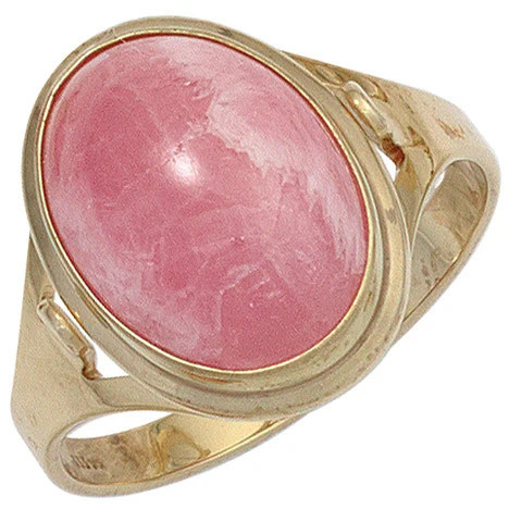 Colfem Ring 585 Gelbgold, Rhodochrosit, rosa, Damen, Ringgröße 60 - Bild 1
