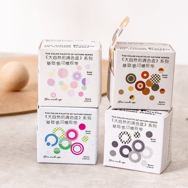 4er Set Washi Tape Natur-Farbpalette Serie für Scrapbooking und Journaling, Beige und Multicolour, Breite: 30 mm, Länge: 2 m pro Rolle - Bild 1