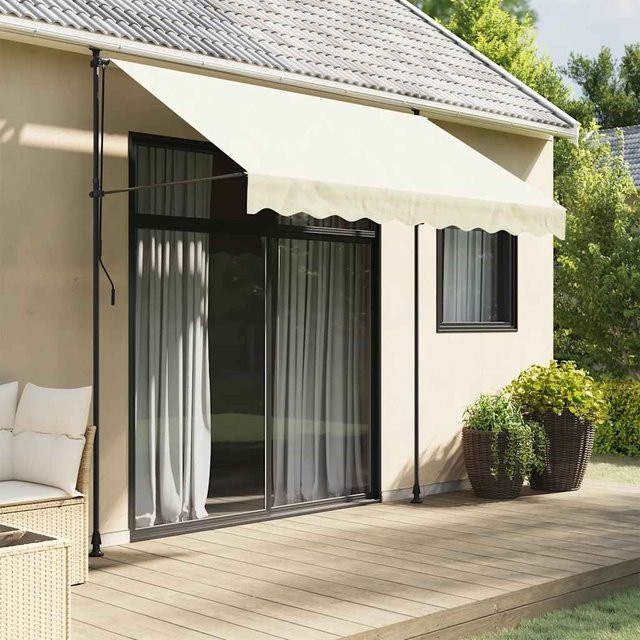 vidaXL Markise ausziehbar Creme B/H: 300 x 150 cm aus Polyester und Stahl - Bild 2