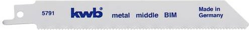 Kwb 579130 Säbelsägeblätter aus Bi-Metall für Metallbearbeitung, 2 Stück, Silber - Bild 1