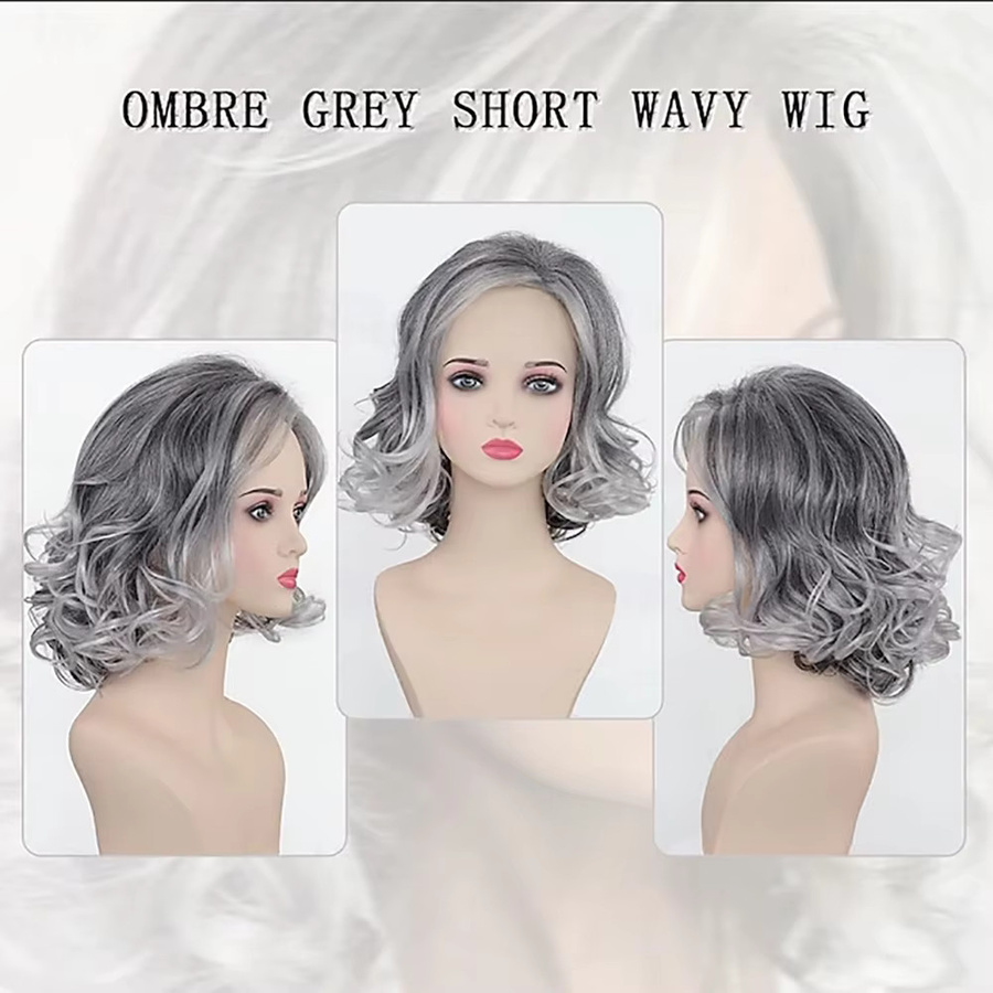 HAIRJOY Bob-Perücke, gewellt, mittelgrau, Damen - Bild 3